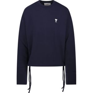 Ami Paris, Dames, Truien, Blauw, Maat: XS Katoen,