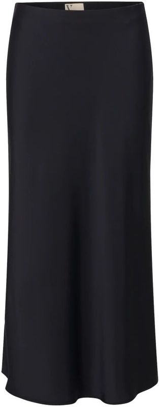 Vera Mont - Elegante Satijnen Midi Rok - Zwart