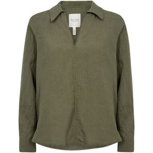 Part Two, Dames, Blouses & Shirts, Groen, Maat: S Linnen,