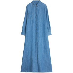 7 For All Mankind, Dames, Jurken, Blauw, Maat: XS Denim,