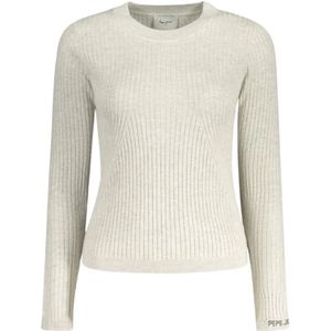 Pepe Jeans, Dames, Truien, Beige, Maat: L Katoen,