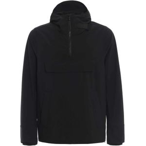 Woolrich Zwarte Tech Anorak Jas , Black , Heren , Maat: M