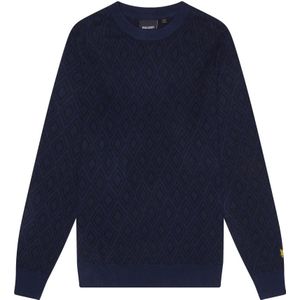 Lyle & Scott - Monogram Intarsia Jumper - Veelkleurig - Katoen