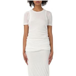 Jil Sander - T-shirt - Wit - 100% Zijde