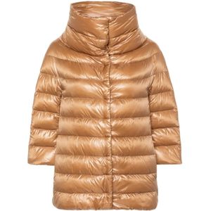 Herno, Dames, Jassen, Bruin, Maat: XS Nylon,