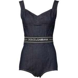 Dolce & Gabbana, Dames, Tops, Blauw, Maat: XS Denim,