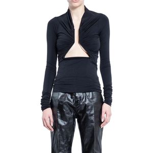 Rick Owens, Dames, Tops, Zwart, Maat: S Jersey,