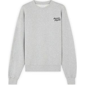 Maison Kitsuné, Heren, Sweatshirts & Hoodies, Grijs, Maat: M Katoen,