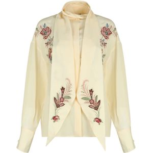 Etro, Dames, Blouses & Shirts, Beige, Maat: XS Zijde,