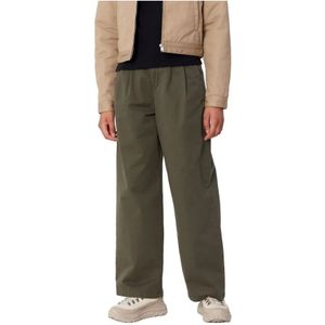 Carhartt Wip, Dames, Broeken, Groen, Maat: W27 Katoen,