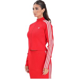 adidas Originals - Adicolor 3-Stripes Slim Knit - Cardigan - Rood - Dames