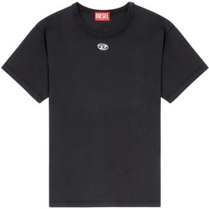 Diesel, Dames, Tops, Zwart, Maat: L