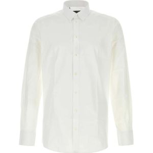 Dolce & Gabbana, Heren, Overhemden, Wit, Maat: L Katoen,