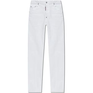 Dsquared2, Heren, Jeans, Wit, Maat: M Leer,