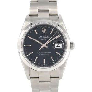 Rolex Vintage, Heren, Pre-owned, Zwart, Maat: ONE Size