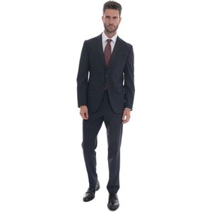 Hugo, Heren, Pakken, Blauw, Maat: M Tweed,