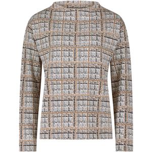 Betty Barclay - Jacquard Check Sweatshirt - Grijs - Dames