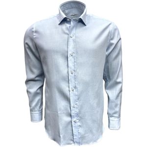 Salvatore Piccolo, Heren, Overhemden, Blauw, Maat: XL Katoen,