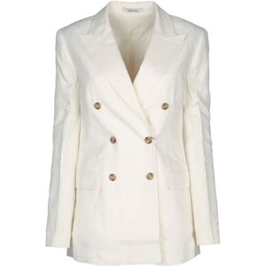 Calvin Klein, Dames, Jassen, Wit, Maat: 4XS Linnen,