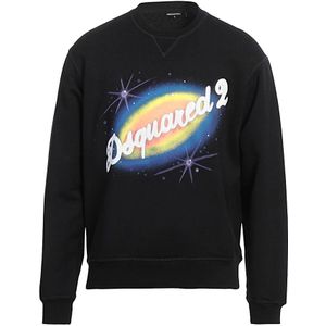 Dsquared2, Heren, Sweatshirts & Hoodies, Zwart, Maat: S