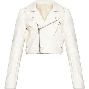 Rick Owens, Dames, Jassen, Beige, Maat: S Leer,