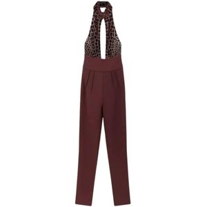 Elisabetta Franchi, Dames, Jumpsuits & Playsuits, Bruin, Maat: S
