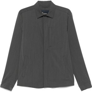 Herno, Heren, Overhemden, Grijs, Maat: S Wol,