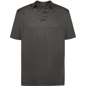 Dell'oglio, Heren, Tops, Groen, Maat: 2XL Linnen,