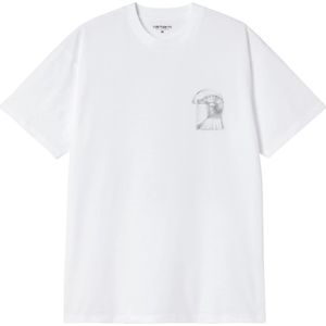 Carhartt Wip, Heren, Tops, Wit, Maat: L Katoen,