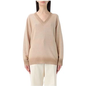 Fabiana Filippi, Dames, Truien, Beige, Maat: XS Linnen,