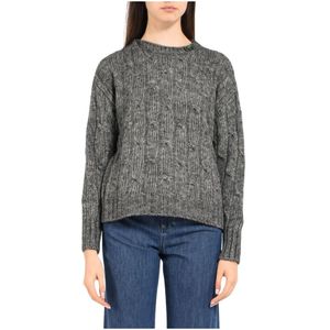 Max Mara, Dames, Truien, Grijs, Maat: L Katoen,