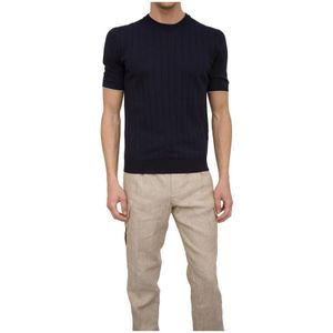 Peserico - Ronde-Hals T-Shirt - Katoen - Voor Mannen