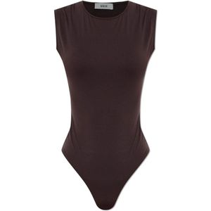 Agolde, Dames, Tops, Bruin, Maat: XS Leer,