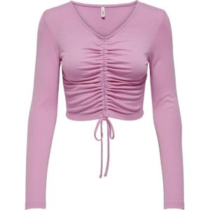 Only, Dames, Tops, Roze, Maat: M Viscose,