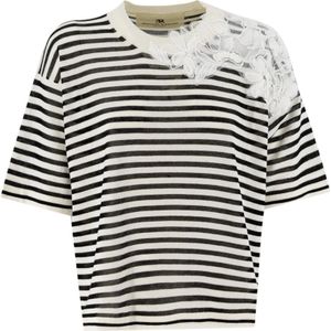 Ermanno Scervino, Dames, Tops, Wit, Maat: S Katoen,