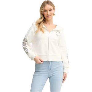 Pinko, Dames, Sweatshirts & Hoodies, Wit, Maat: S