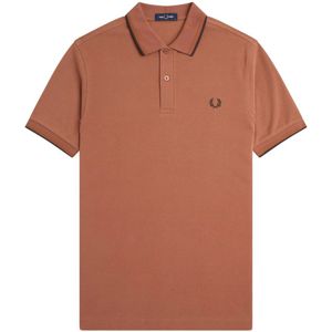 Fred Perry, Heren, Tops, Bruin, Maat: S Katoen,