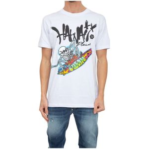 Philipp Plein, Heren, Tops, Wit, Maat: M Katoen,