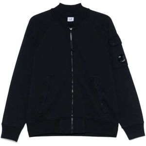 C.p. Company, Heren, Sweatshirts & Hoodies, Blauw, Maat: M Katoen,