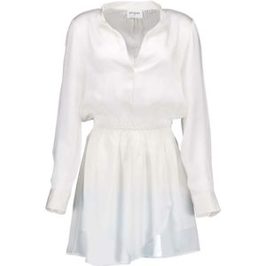 Est'Seven, Dames, Jurken, Wit, Maat: XL Leer,