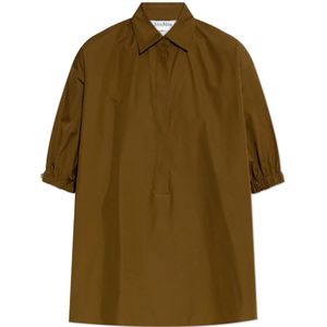 Max Mara, Dames, Blouses & Shirts, Groen, Maat: 2XS Katoen,