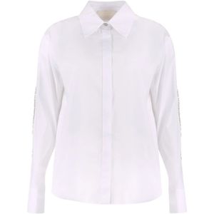 Genny, Dames, Blouses & Shirts, Wit, Maat: S Katoen,