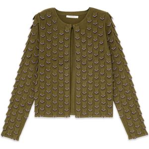 Maliparmi, Dames, Truien, Groen, Maat: XS Viscose,