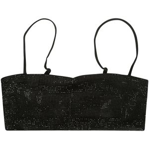 MC2 Saint Barth, Dames, Tops, Zwart, Maat: L Polyamide,