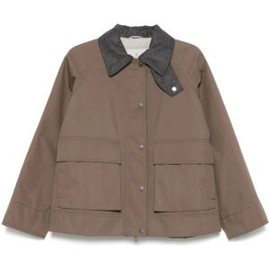 Brunello Cucinelli, Dames, Jassen, Bruin, Maat: S