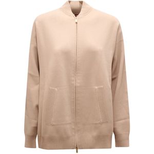 Max Mara, Dames, Sweatshirts & Hoodies, Beige, Maat: S Viscose,