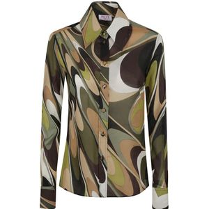 Pucci, Dames, Blouses & Shirts, Veelkleurig, Maat: XS Katoen,