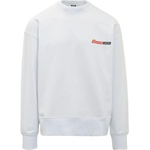 Msgm, Heren, Sweatshirts & Hoodies, Wit, Maat: XL Katoen,