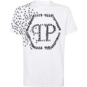 Philipp Plein - Sacc Mtk 6190 Pjy 002N01 - T-shirt - Wit - Katoen