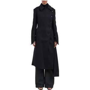 Courrèges, Dames, Mantels, Zwart, Maat: XS Wol,